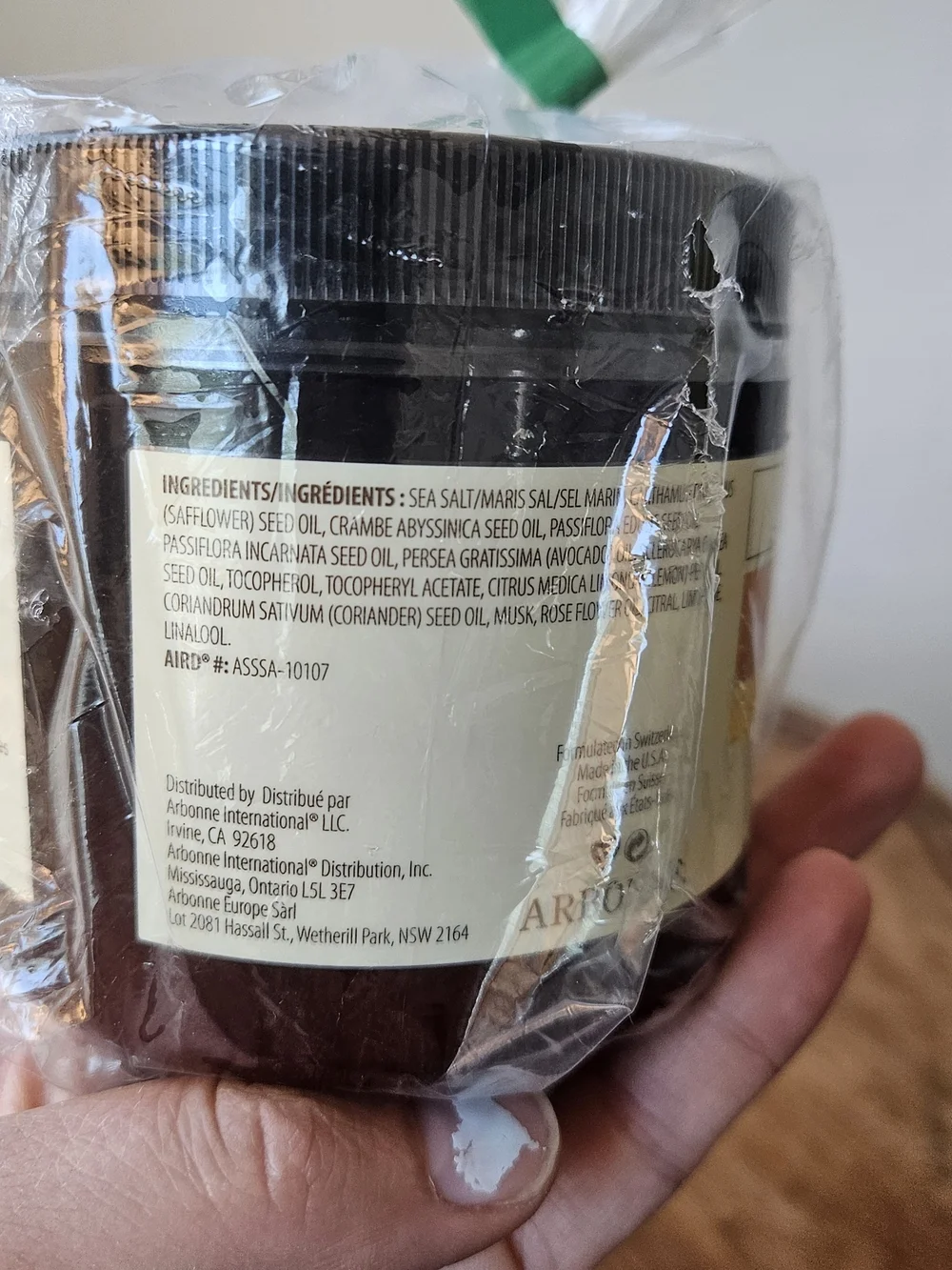Arbonne Aromassentials Awaken Salt Scrub - Lemon & Coriander 16oz